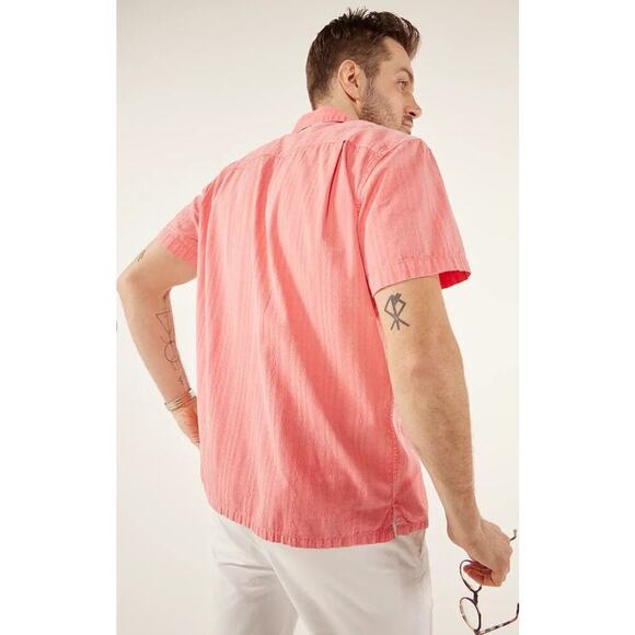 Chubbies The Grinnin' in Your Face Sunday Shirt Coral XXL - Picture 2 of 6